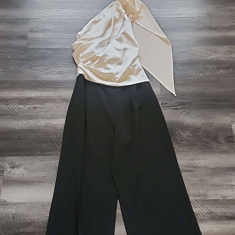 ZAC POSEN ONE SHOULDER DRAPE JUMPSUIT SIZE 2 - Picture 7 of 7